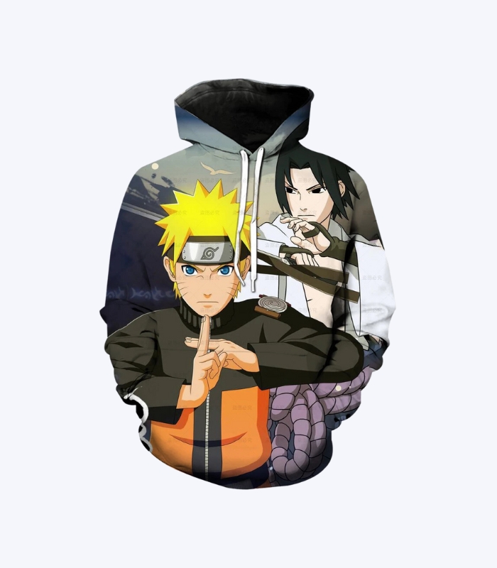 Naruto and Sasuke Hoodie Sweatshirts Anime Streetwear ﻿